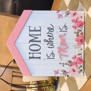 🏡 Is Where Mom Is Sign